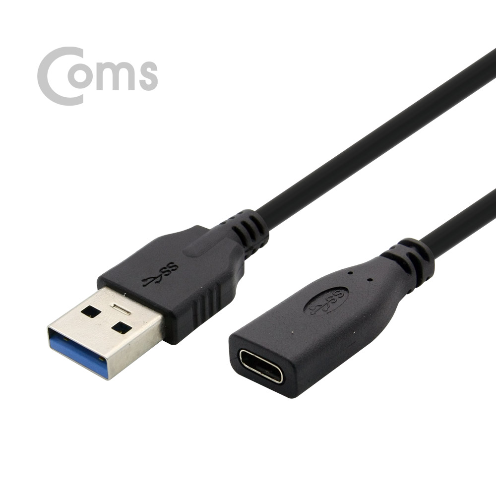 Coms USB 3.1(Type C) 젠더(C F/3.0 M) 20cm, C F/USB 3.0 A M