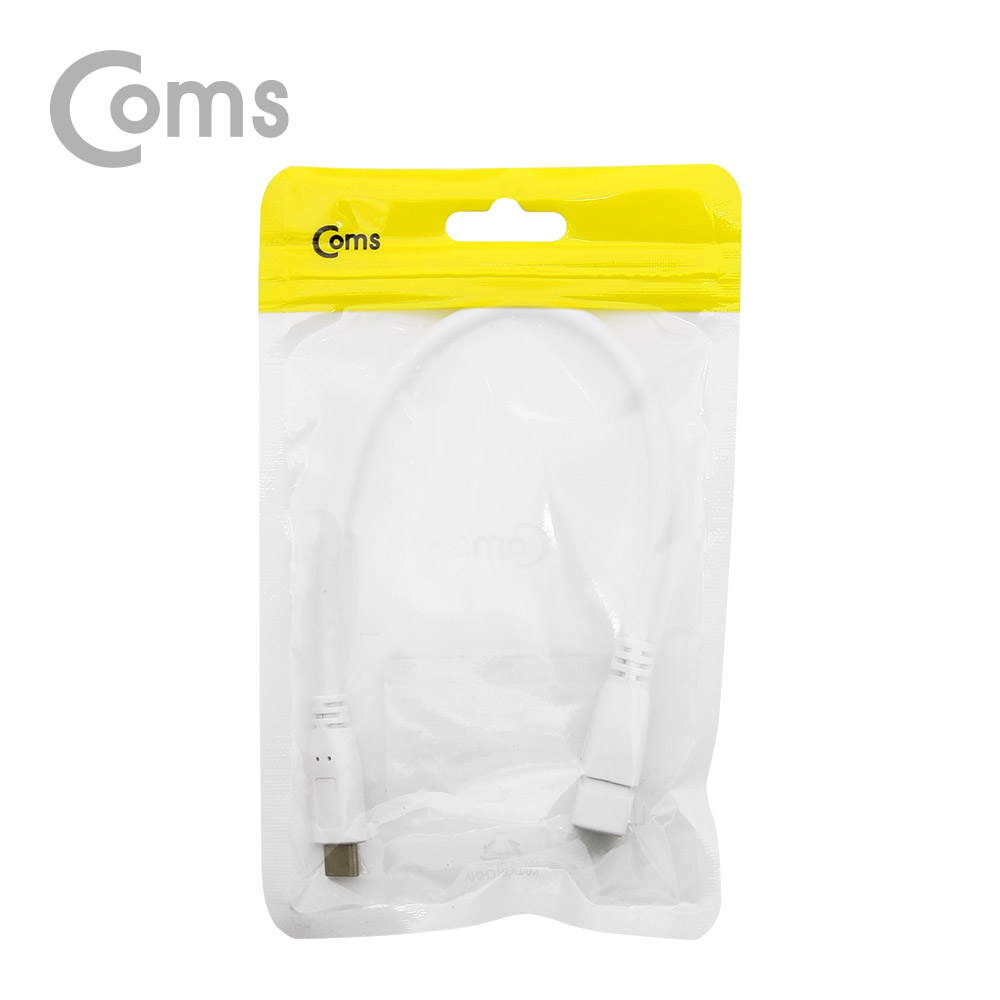 Coms USB3.1(Type C) OTG 젠더(C M/3.0 F) 25cm, White