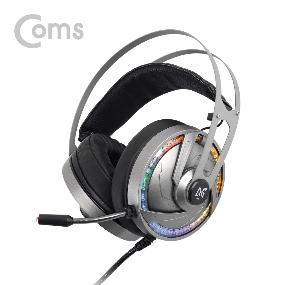 Coms 헤드셋(V2) USB LED / 볼륨 컨트롤러 / 마이크 장착