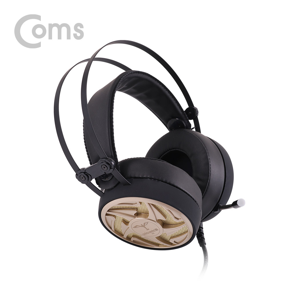 Coms LED 헤드셋 - Black / 스테레오 3.5/ 게임/ 음악감상
