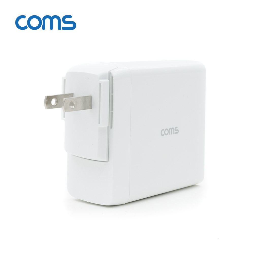 Coms 해외 여행용 멀티 충전기/아답터/어댑터, 3Port, USB 3.1 Type C, USB-A, AC 100~240V, 45W