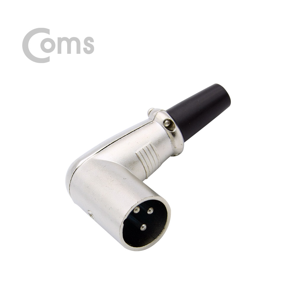 Coms 캐논 컨넥터 / 커넥터(M) 꺾임(꺽임) / 나사 고정형 / 제작용