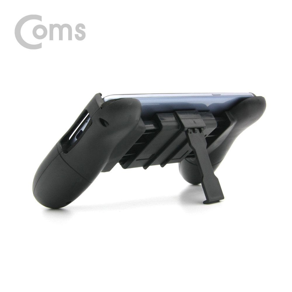 Coms 스마트폰 게임패드 - 그립핸들 / 스탠드 / Black