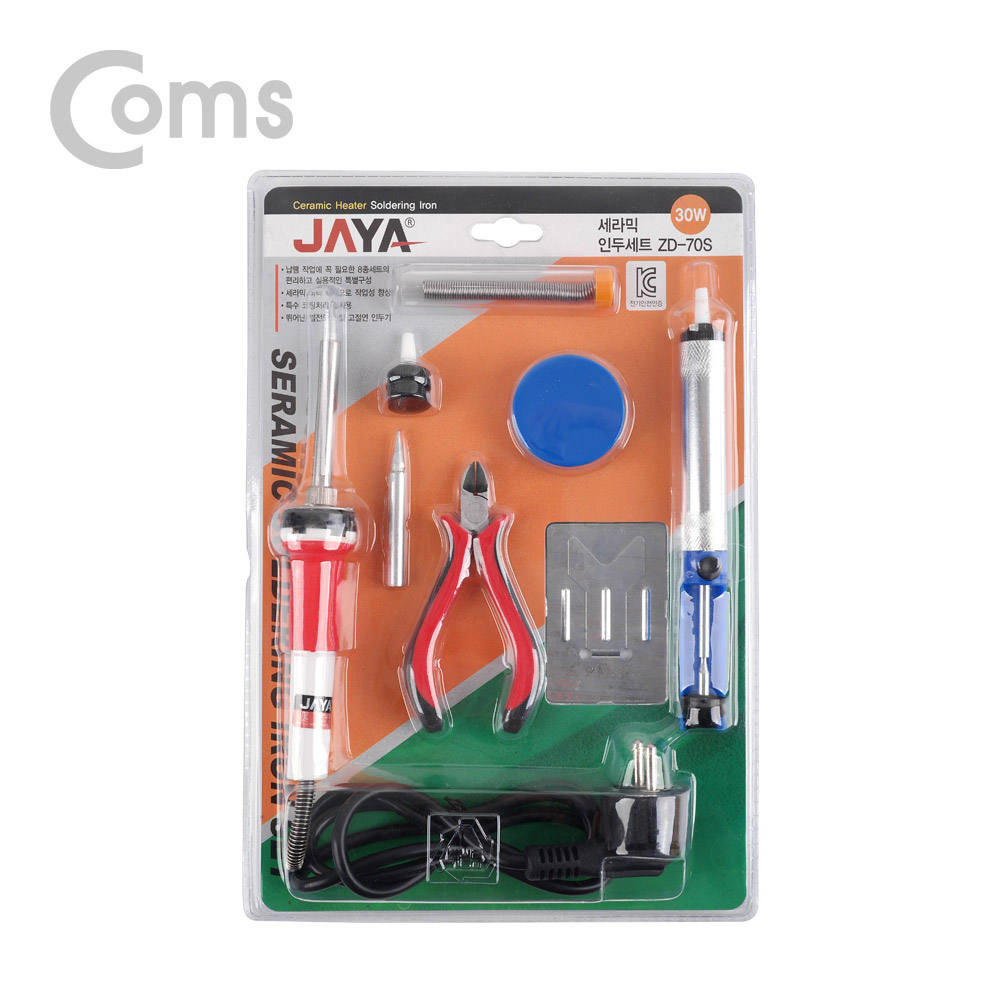 Coms JAYA / 자야 세라믹 인두세트(ZD-70S) 30W / 8종세트