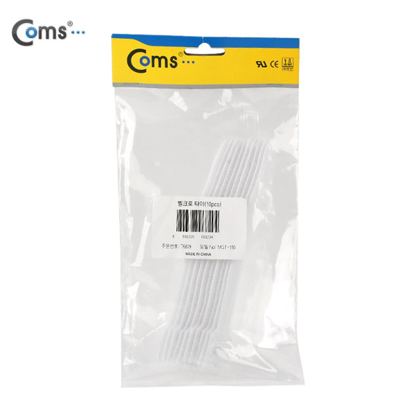 Coms 벨크로 타이(10pcs), MGT-150, 150mm/White