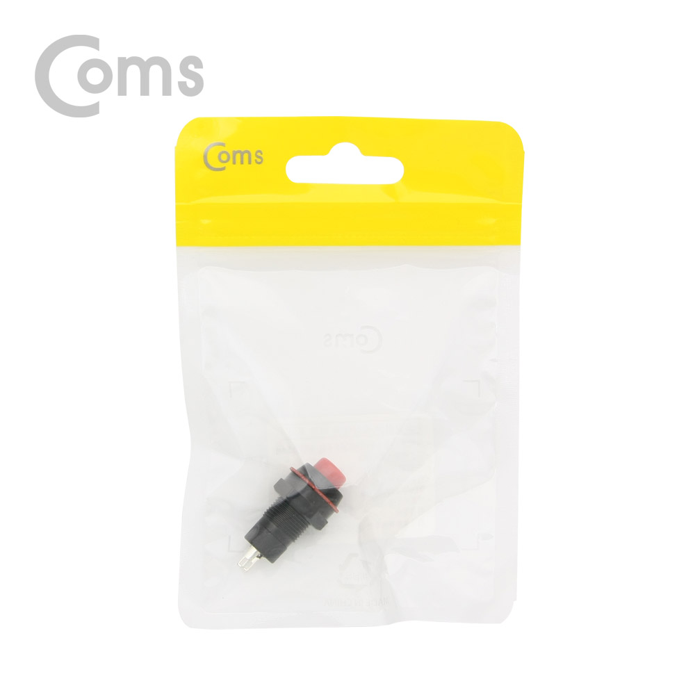 Coms 제작용 전원 스위치(On/Off), 원형 푸쉬온 스위치, 0.5mm, 2선, 31mm X 15mm