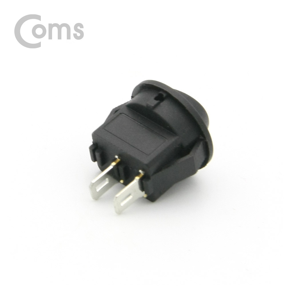 Coms 제작용 전원 스위치(On/Off, 온오프) 2선, 블랙 / 원형