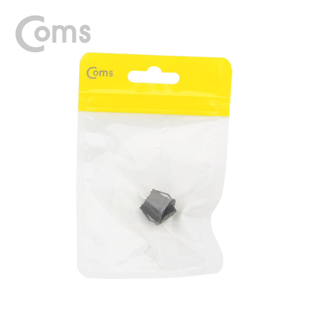 Coms 제작용 전원 스위치(On/Off, 온오프) 2선, 블랙 / 원형