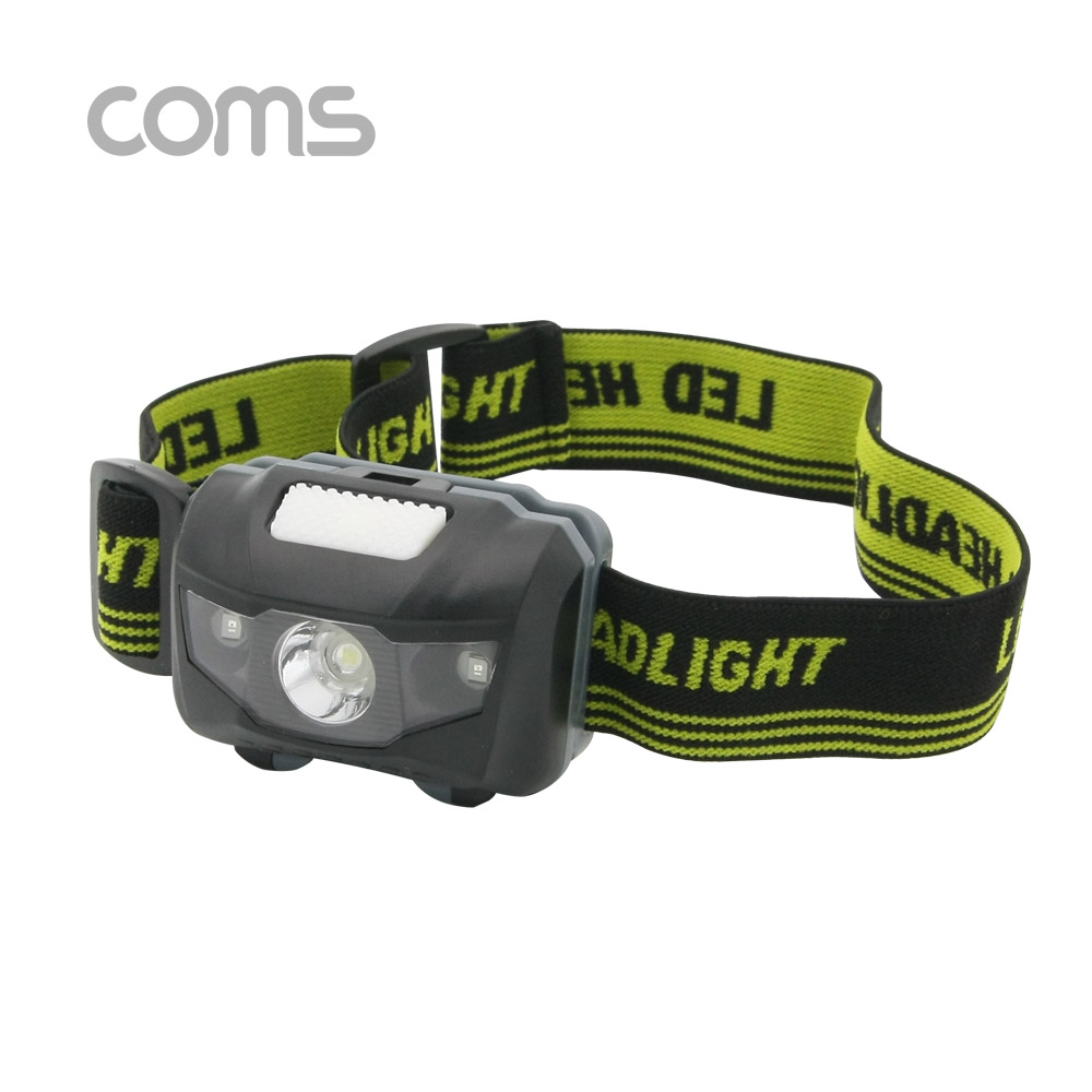 Coms 헤드램프 (3W, White 1LED+Red 2LED) / 건전지(AAAx3) / LED 램프