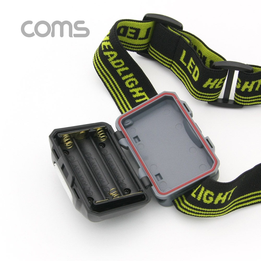 Coms 헤드램프 (3W, White 1LED+Red 2LED) / 건전지(AAAx3) / LED 램프