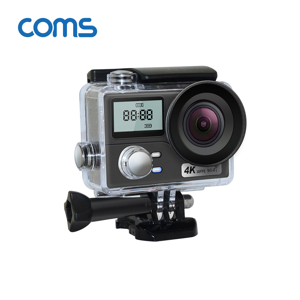 Coms 액션캠 4K 30FPS / 16MP / 블랙박스모드 / 무선리모콘 지원 / 스마트폰 연동