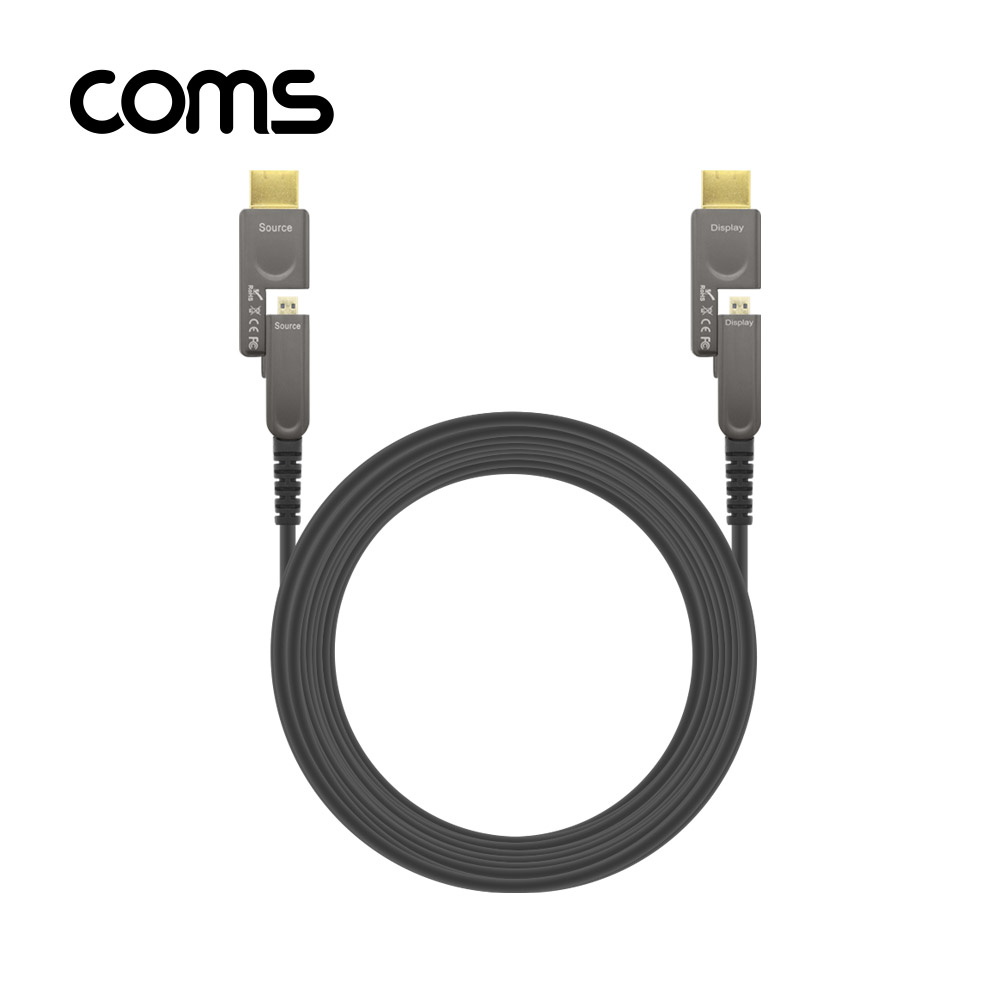 Coms HDMI 리피터 분리형 광케이블 30M / 4K2K@60Hz / Micro HDMI+HDMI 커넥터
