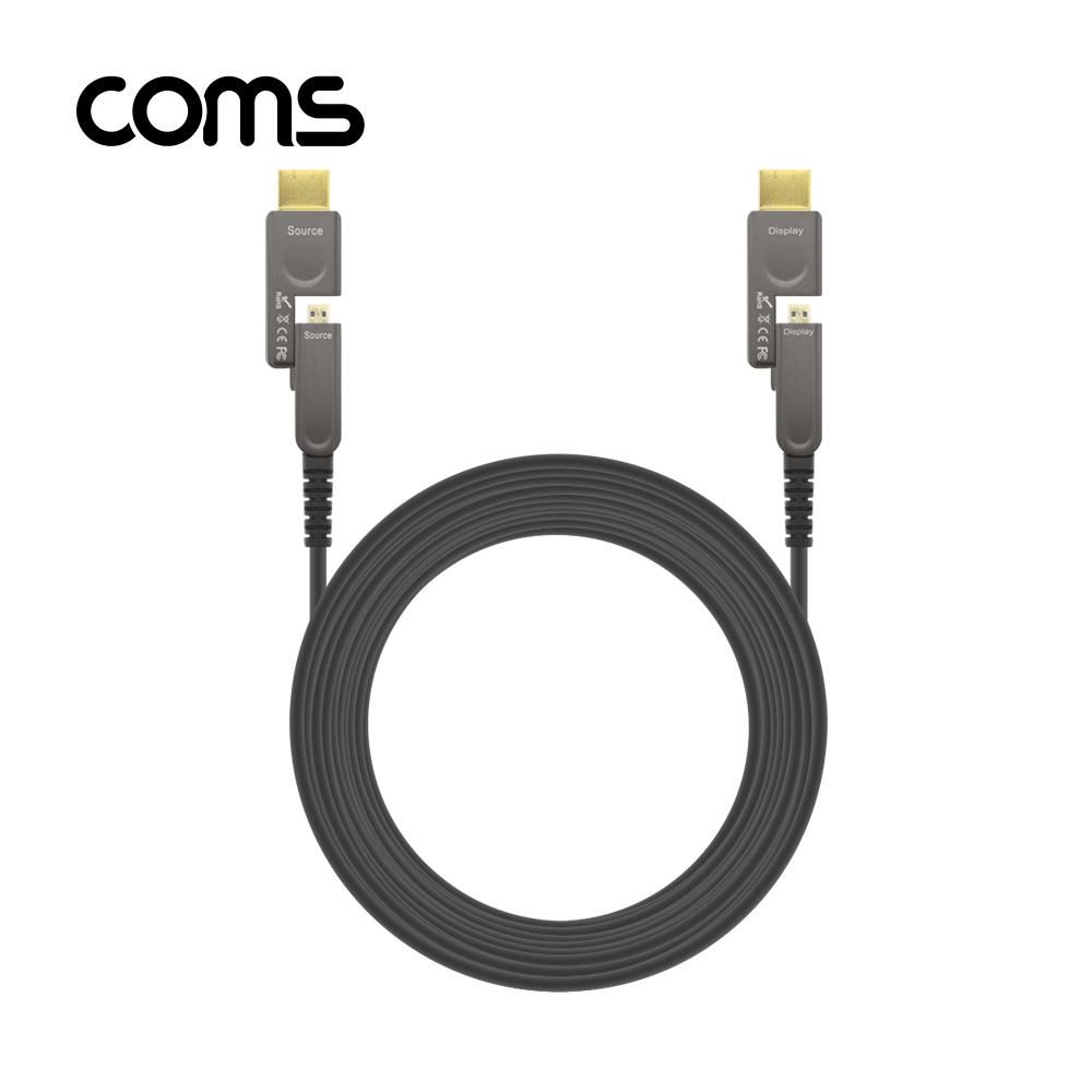 Coms HDMI 리피터 분리형 광케이블 50M / 4K2K@60Hz / Micro HDMI+HDMI 커넥터