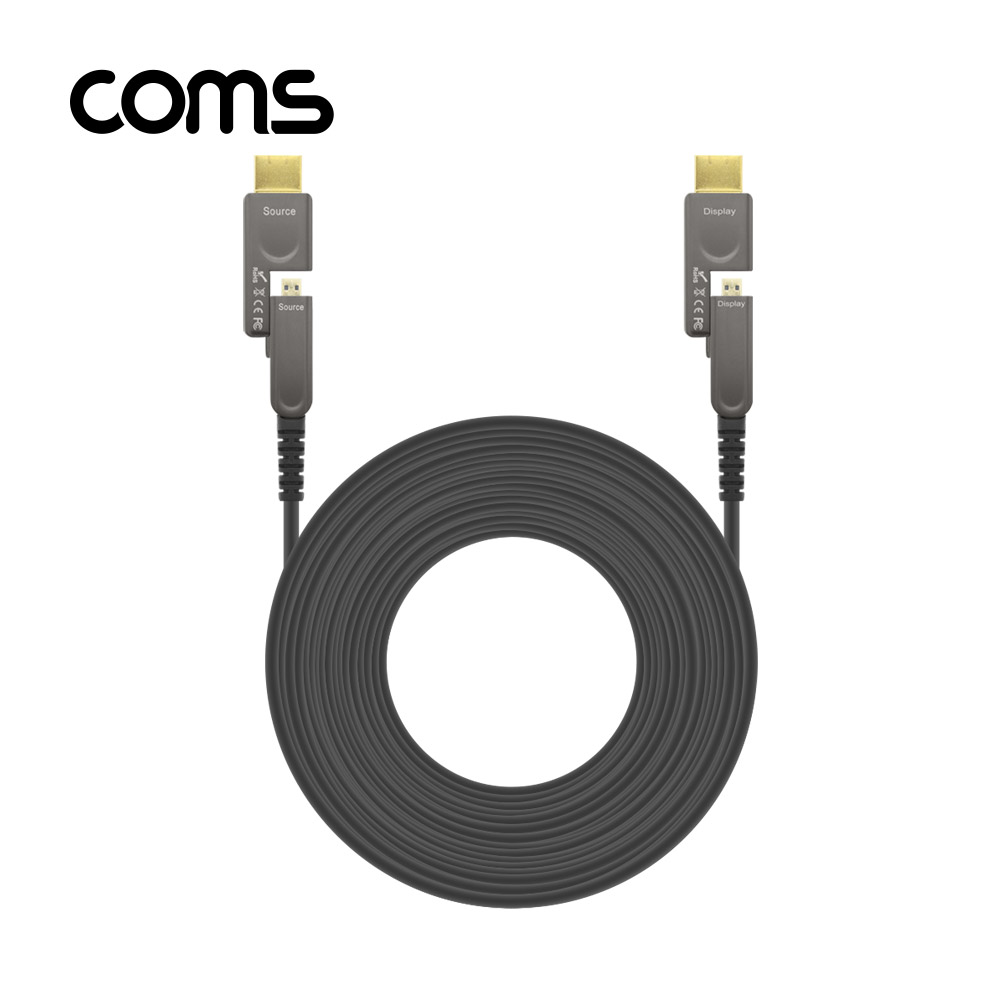 Coms HDMI 리피터 분리형 광케이블 100M / 4K2K@60Hz / Micro HDMI+HDMI 커넥터
