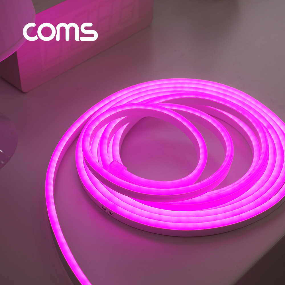 Coms 줄/띠형 LED 슬림형 세트 5M, Pink