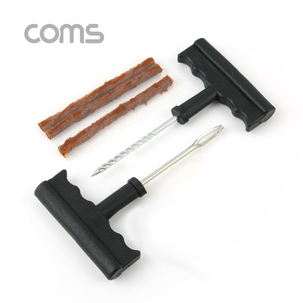 Coms 차량용 수리 키트 세트, 타이어 수리(끈끈이 지렁이)