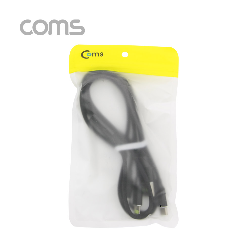 Coms 스마트폰 3 in 1 멀티 케이블, 패브릭 타입, USB 3.1 Type C/Micro 5P/8P, 충전전용, 1.2M