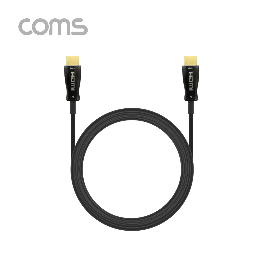 Coms HDMI 2.0 리피터 광 케이블(Optical + Coaxial) 20M / 4K2K@60Hz 지원, 4:4:4