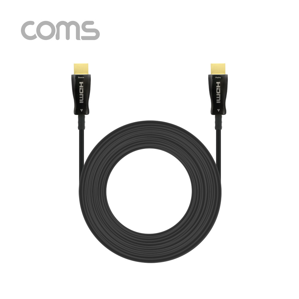 Coms HDMI 2.0 리피터 광 케이블(Optical + Coaxial) 60M / 4K2K@60Hz 지원, 4:4:4