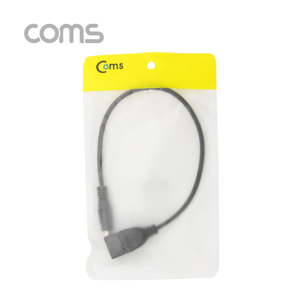 Coms USB 전원 젠더/케이블 (USB F to DC 5.5/2.1 F) 30cm