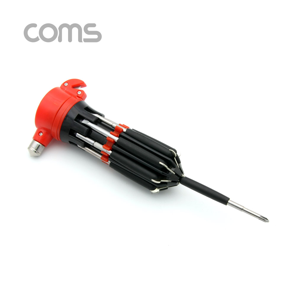 Coms LED 후레쉬 드라이버, 다목적 캠핑툴, 드라이버 7종, 램프, 랜턴, 커터