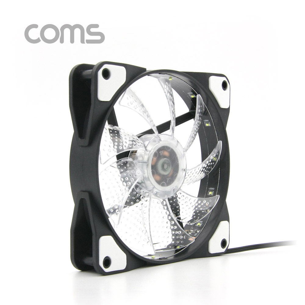 Coms 쿨러 케이스용 CASE, 120mm, White LED, Cooler