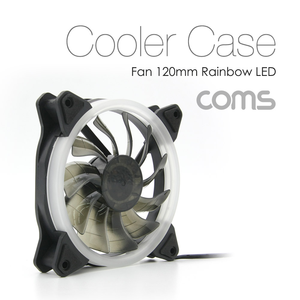 Coms 쿨러 케이스용 CASE, 120mm, Rainbow LED, Cooler