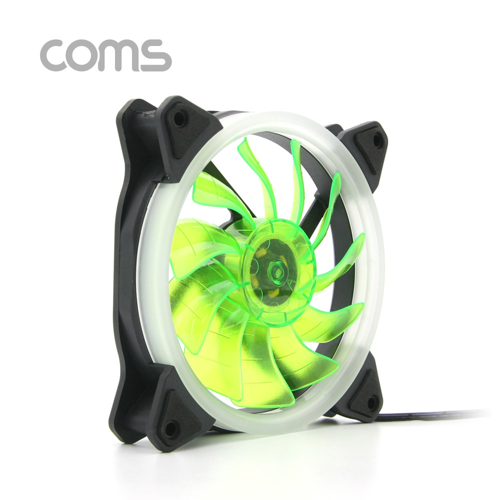 Coms 쿨러 케이스용 CASE, 120mm, Green LED, Cooler