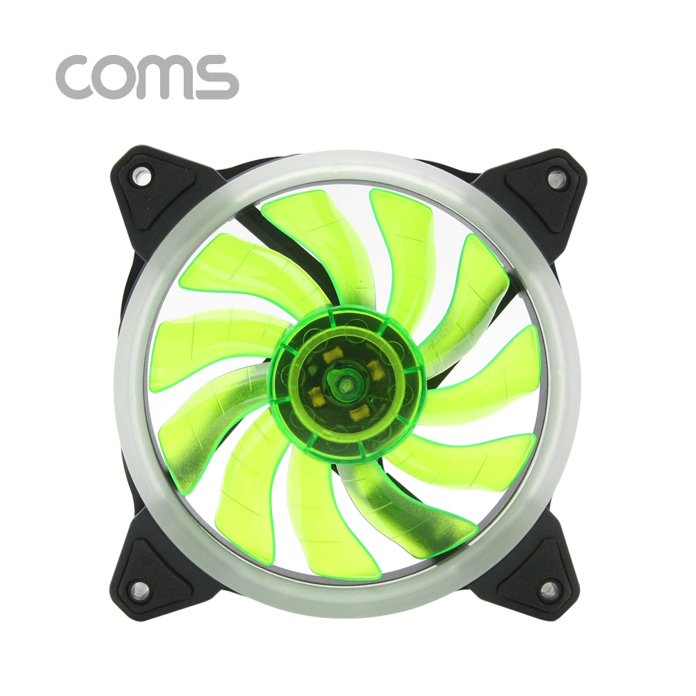 Coms 쿨러 케이스용 CASE, 120mm, Green LED, Cooler