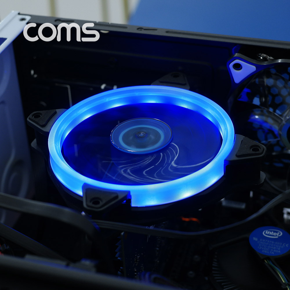 Coms 쿨러 케이스용 CASE, 120mm, Blue LED, Cooler