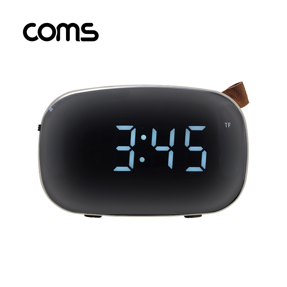 Coms 듀얼 알람 블루투스 스피커(Bronze) 시계디스플레이 / 핸즈프리 / TF카드 / AUX 지원/ evn1