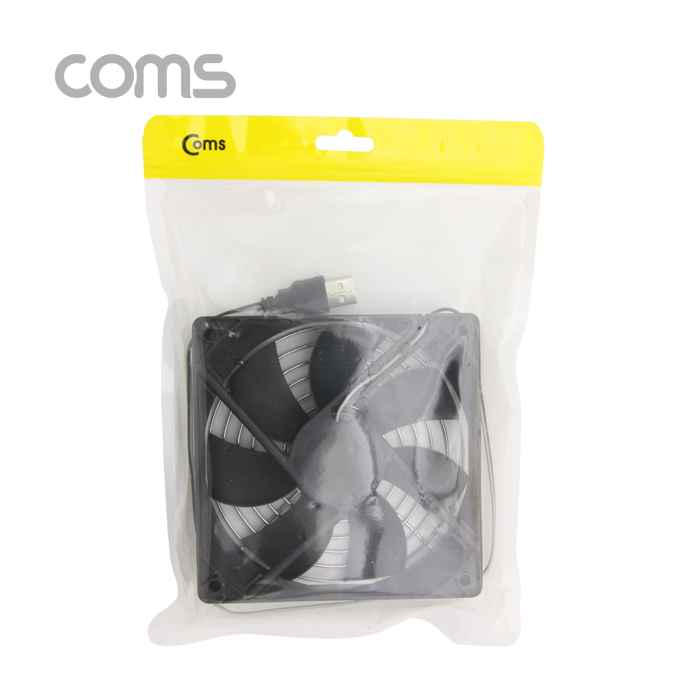 Coms 쿨러 CASE (120mm), 팬 그릴 포함, USB 전원