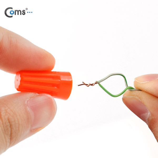 Coms 케이블 컨넥터(100pcs), CHS-P73, 주황/나사형