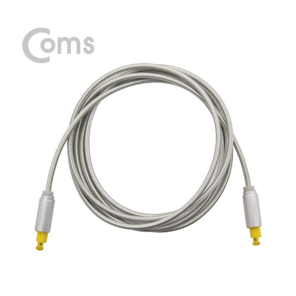 Coms 오디오광케이블(EMK/Gray) 각/각 2M - 4∮, Toslink to Toslink