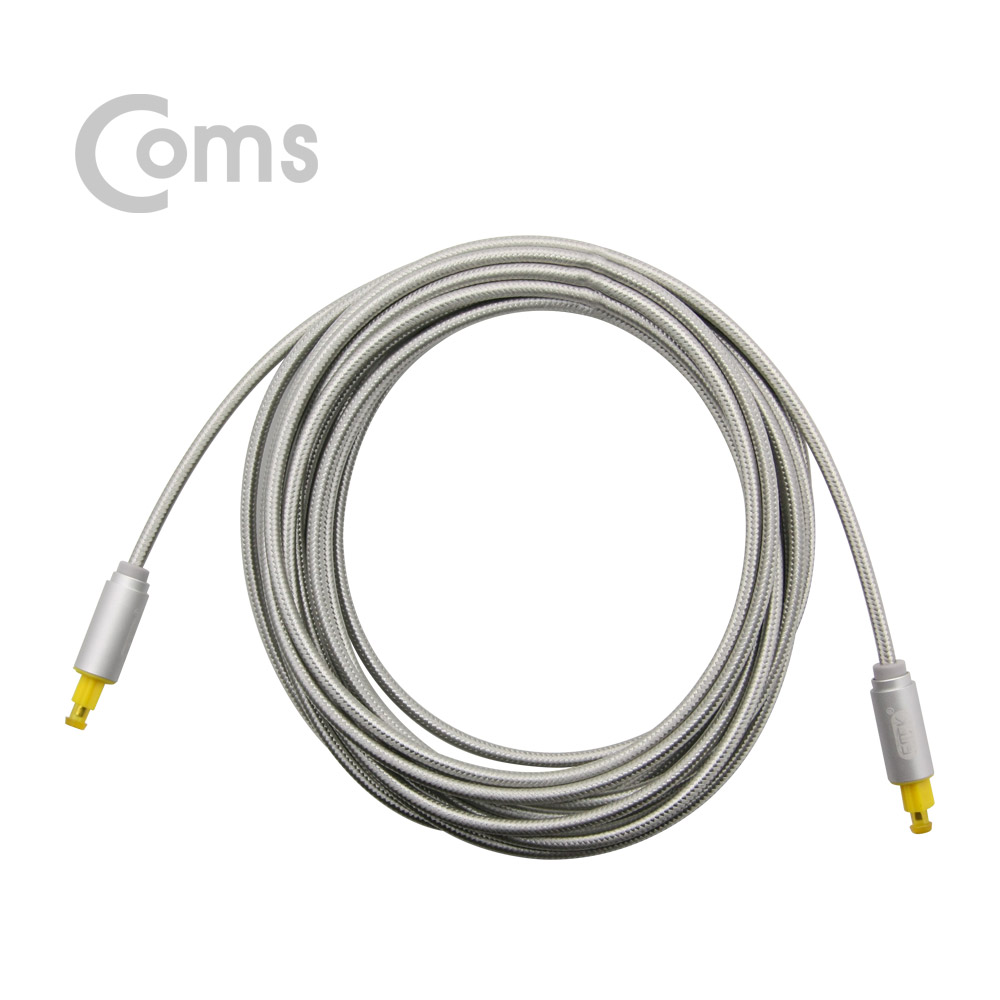 Coms 오디오광케이블(EMK/Gray) 각/각 5M - 4∮, Toslink to Toslink