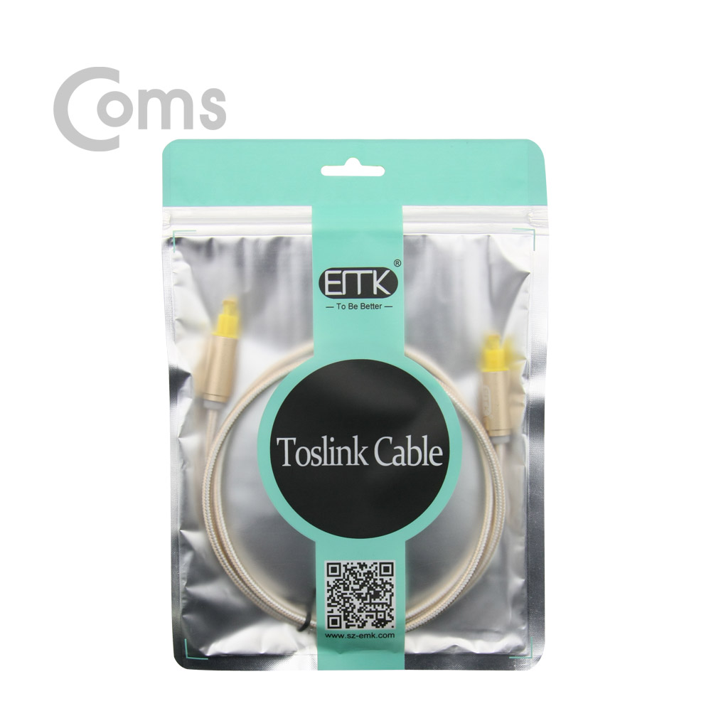 Coms 오디오광케이블(EMK/Gold) 각/각 1M - 4∮, Toslink to Toslink