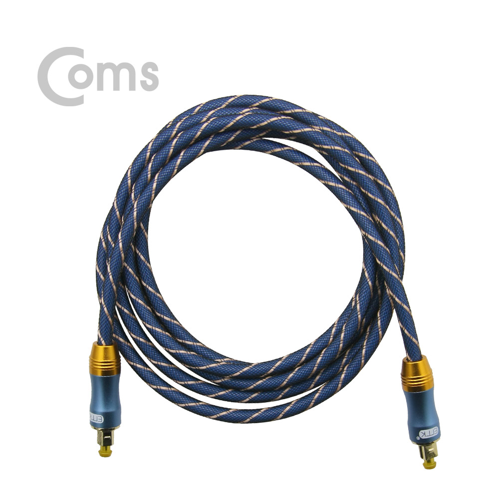 Coms 오디오광케이블(EMK/Blue) 각/각 2M 6∮, Toslink to Toslink
