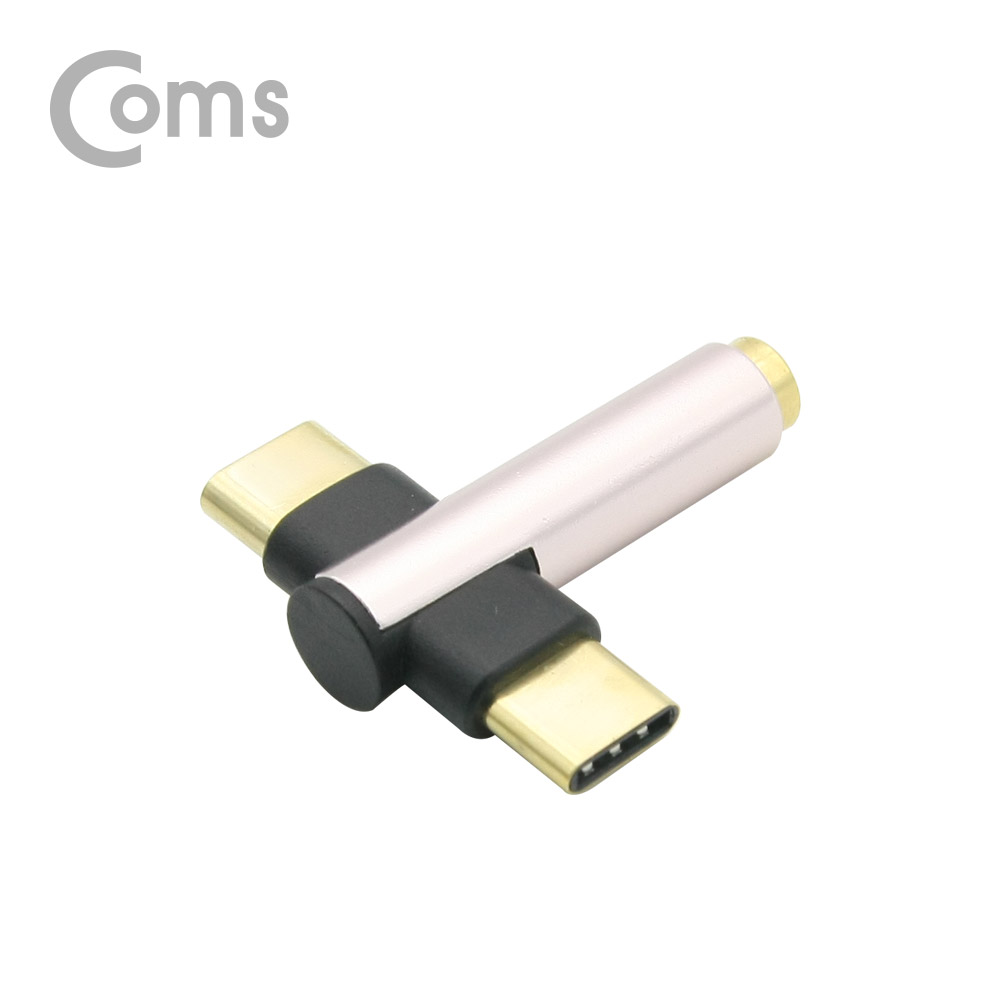Coms USB 3.1(Type C) AUX 젠더, T형/30mm - Type C/ 이어폰 + 충전 / 화웨이,샤오미 전용(국내폰 사용불가)
