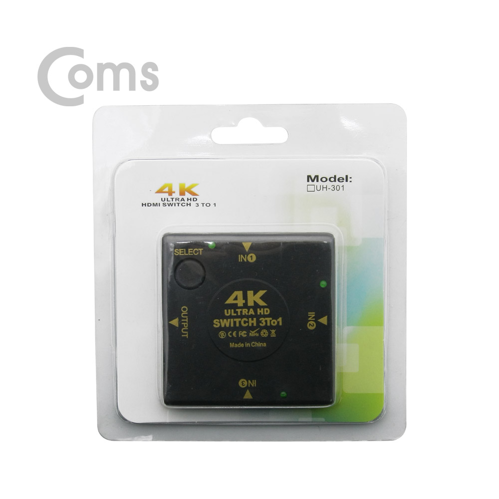 Coms HDMI 선택기(3:1) / 4K2K(Ultra HD) @ 30Hz 지원