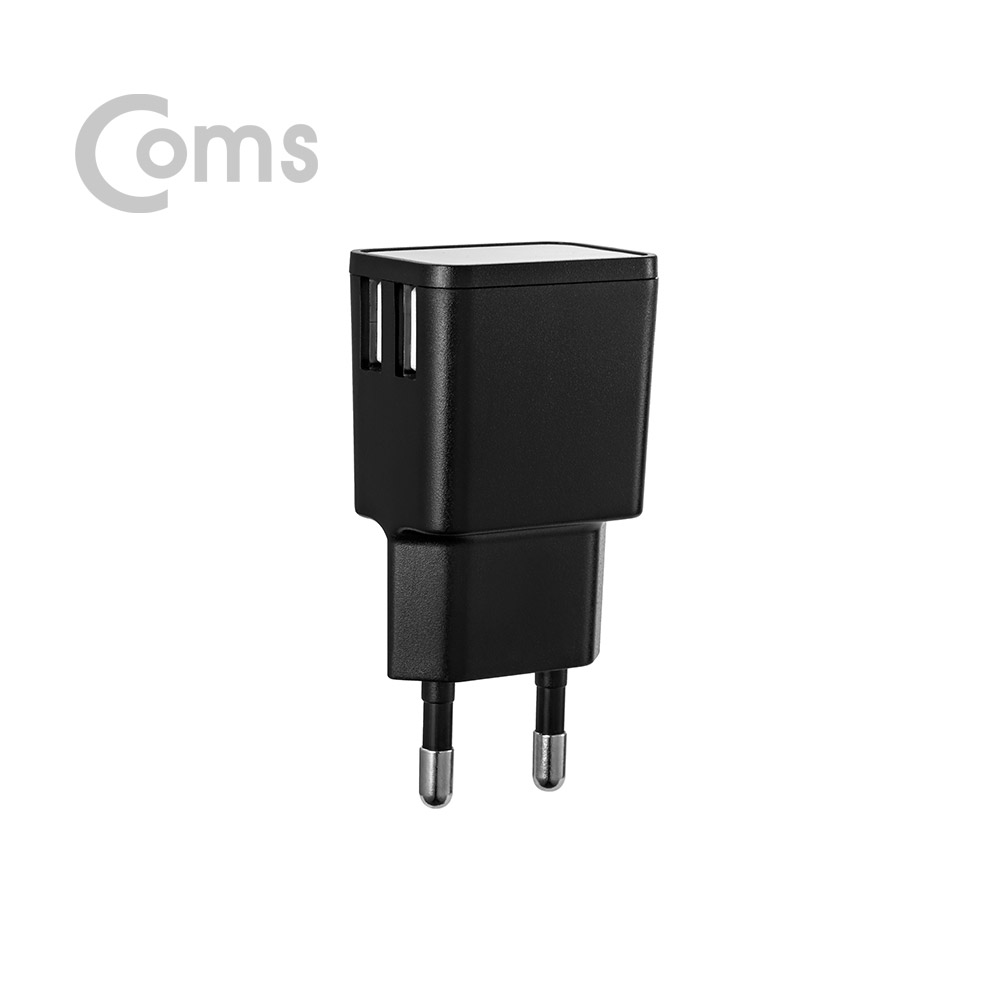 Coms G POWER 가정용 5V 2.0A / 2 포트 C타입케이블(1.5M)/ BLACK