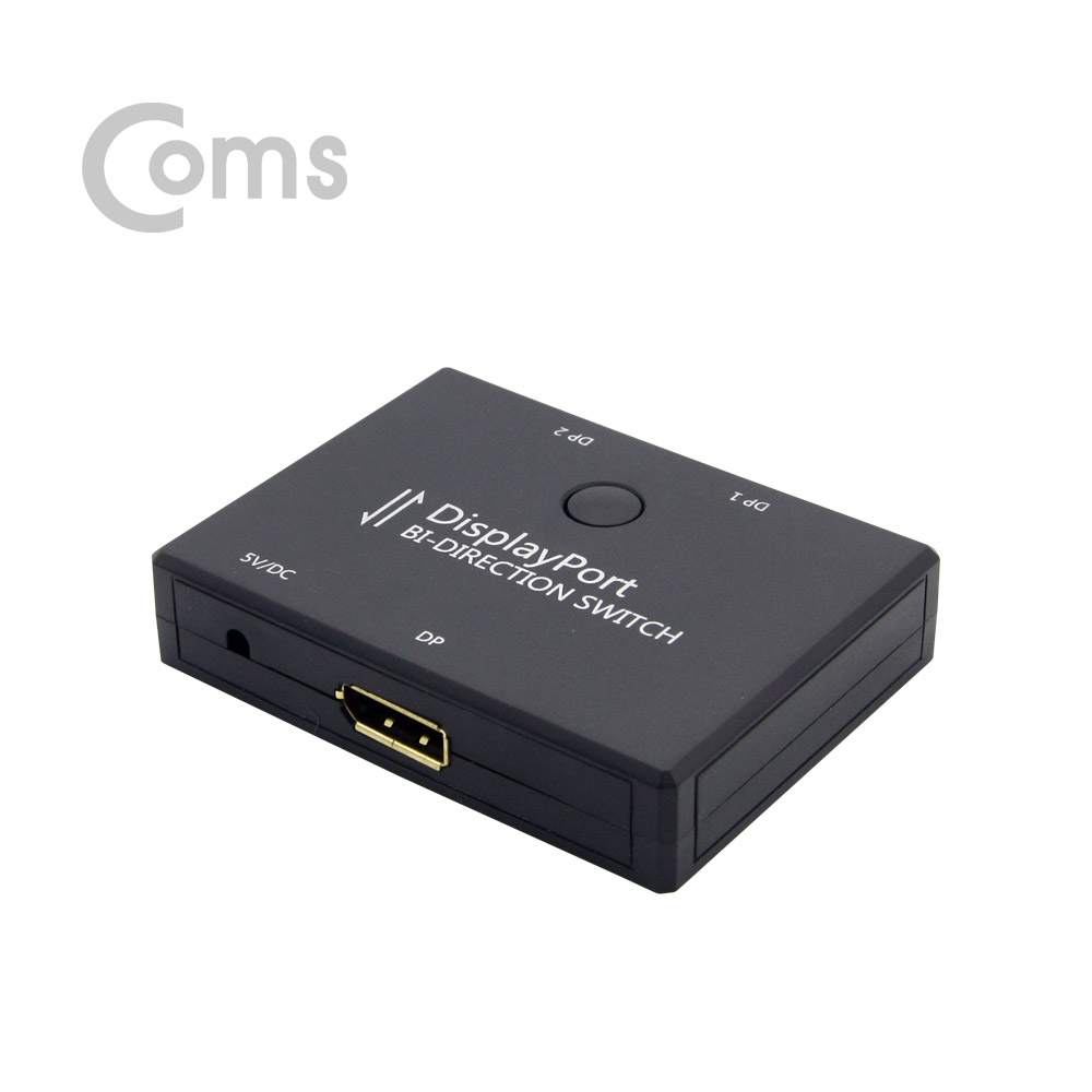 Coms 디스플레이 포트 선택기 1:2, 2:1 (양방향)/ USB to DC3.5 케이블 포함