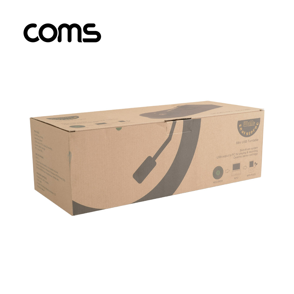 Coms 미니 USB 턴테이블/LP 레코드 플레이어 (MP3/WAV 변환, 녹음)