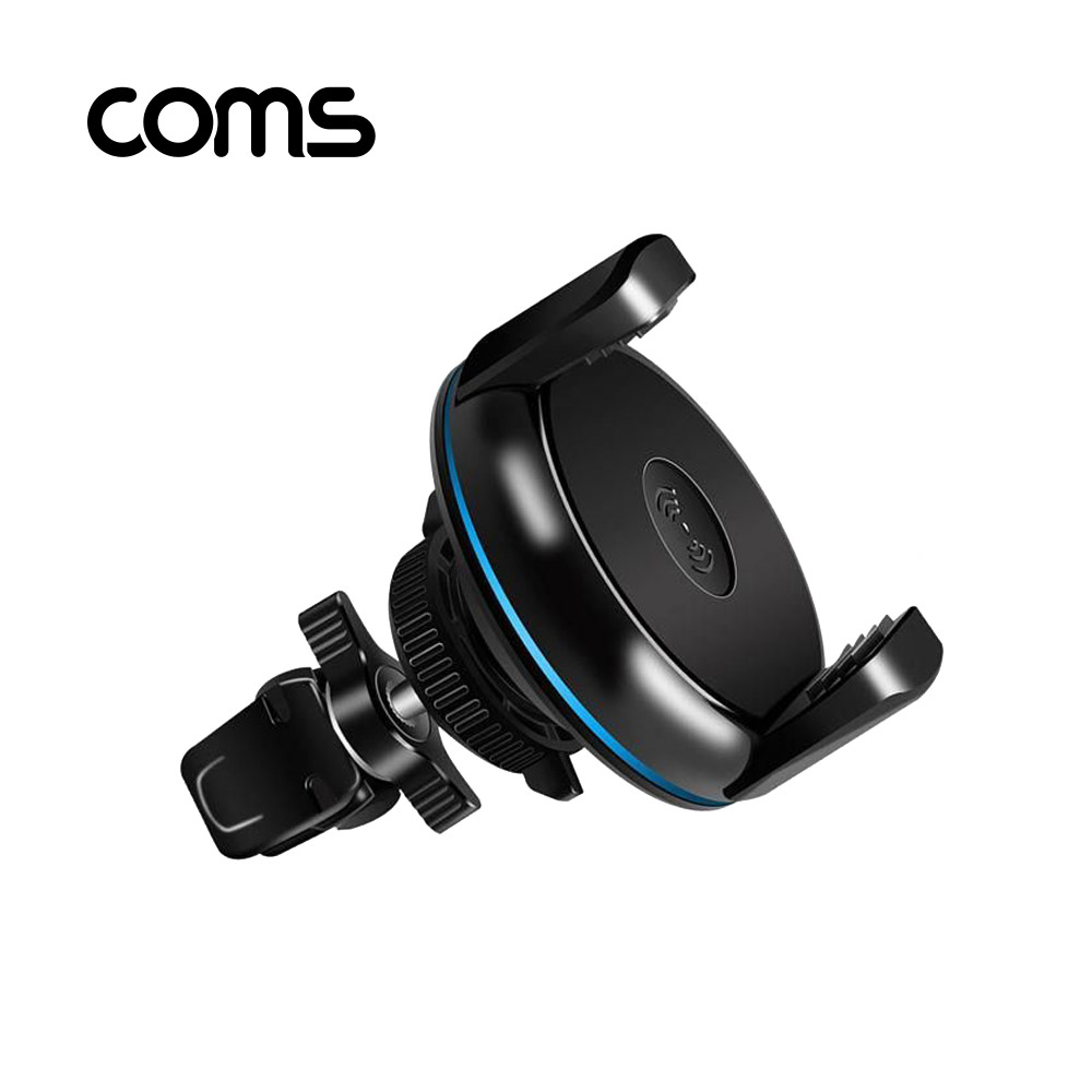 Coms 차량용 스마트폰 무선충전 거치대(에어컨/송풍구)