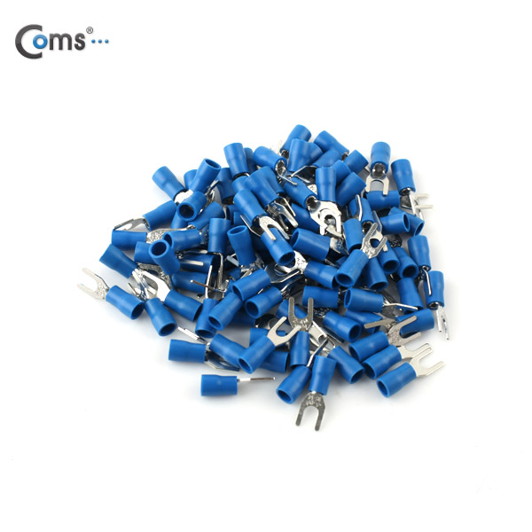 Coms 터미널(100pcs)/ Y단자, SVM 2-4, 파랑, 4.3mm