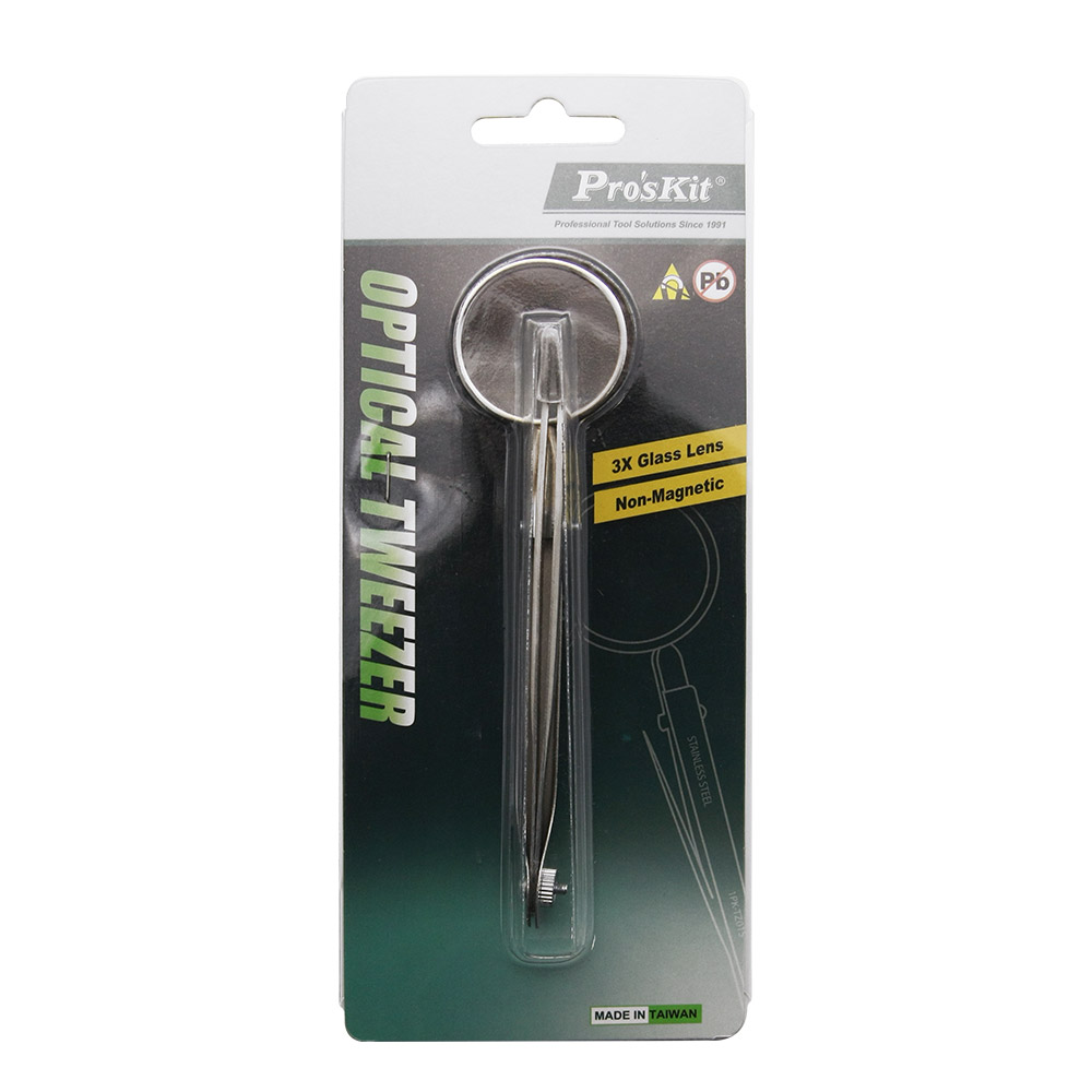 PROKIT 정밀 돋보기 핀셋 - 3배줌 렌즈 탑재