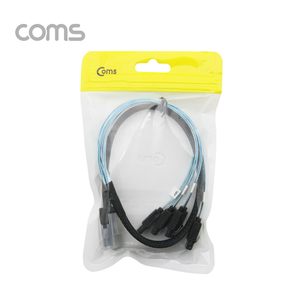 Coms SAS(SFF-8087/SATA) 케이블 50cm, 내장형 Mini SAS 36P to SATA x 4