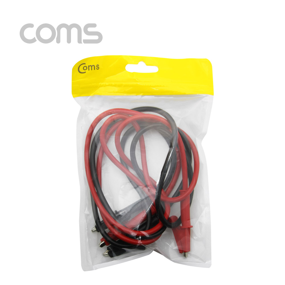 Coms 악어 클립 케이블, 약 1m 적/흑 2선