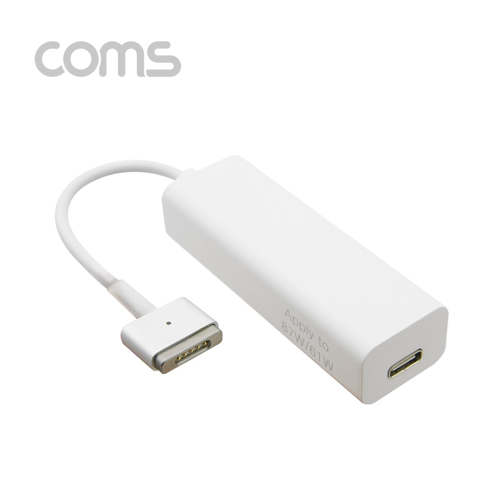 Coms 맥북 젠더(Type C), 60W/T 헤드 Macbook 5 P /Type C F / 맥세이프 / Magsafe