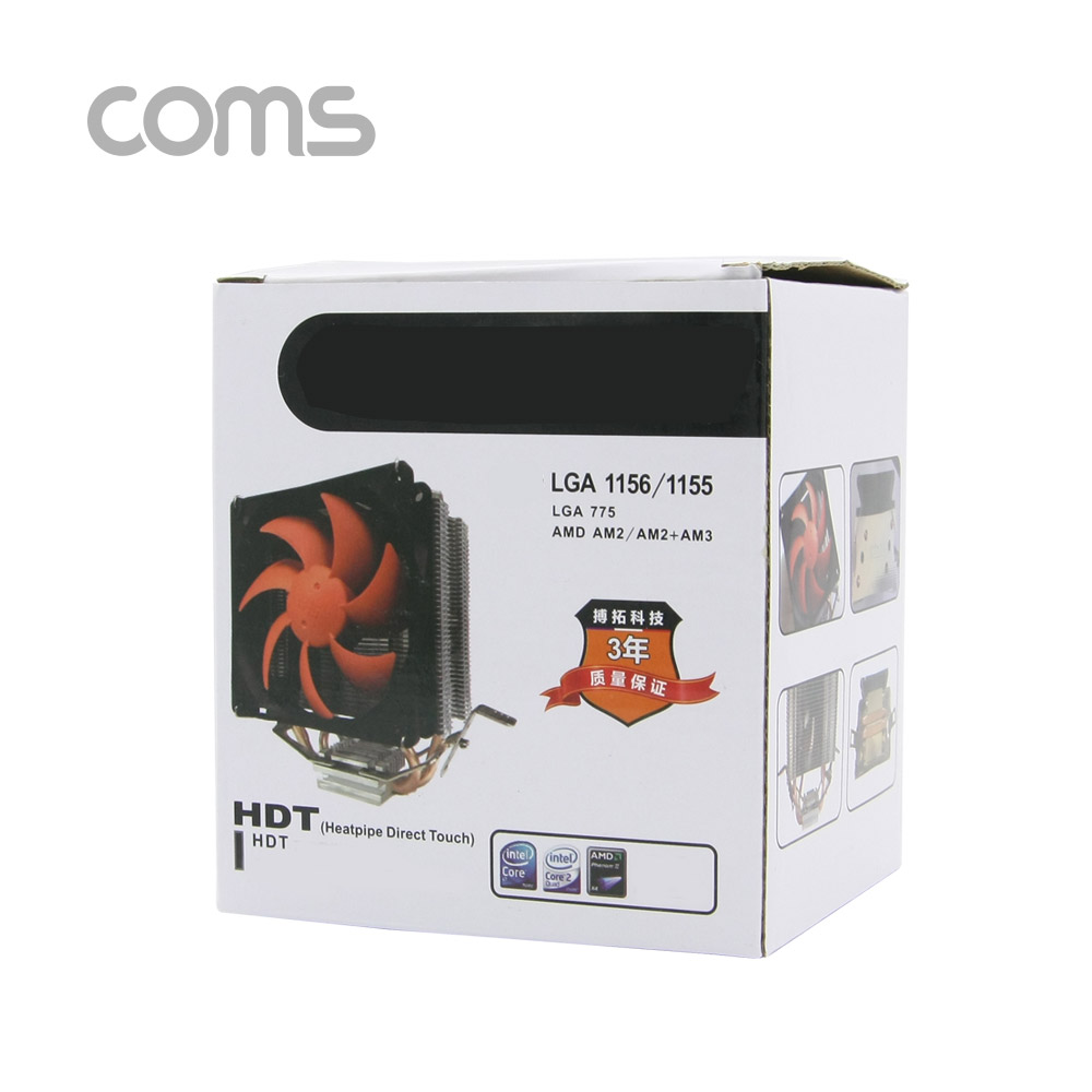 Coms CPU 쿨러 / 90mm / Blue / Intel LGA 775, 1155, 1156 / AMD 754,AM2,AM2+,AM3