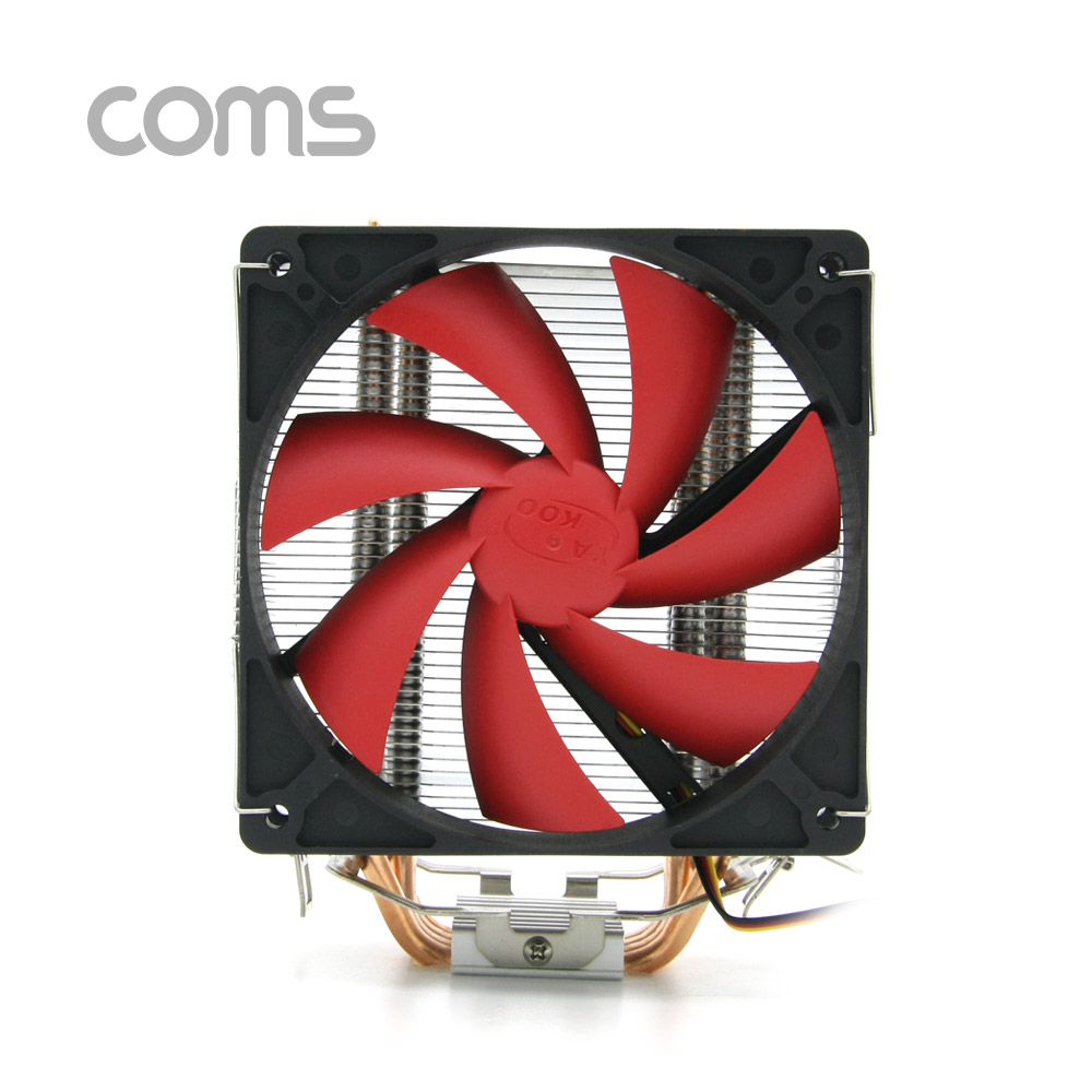 Coms CPU 쿨러 / 120mm / Red / Intel LGA 775, 1155, 1156 / AMD 754,AM2,AM2+,AM3